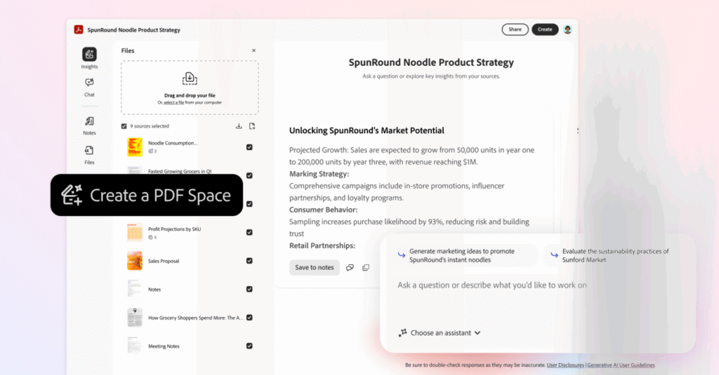 Adobe’s AI Acrobat file hub is designed for more than PDFs