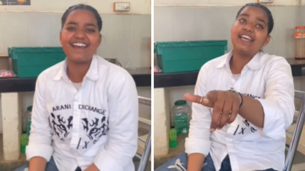 B Praak Mann Bharrya Girl rendition of internet watching viral video on loop