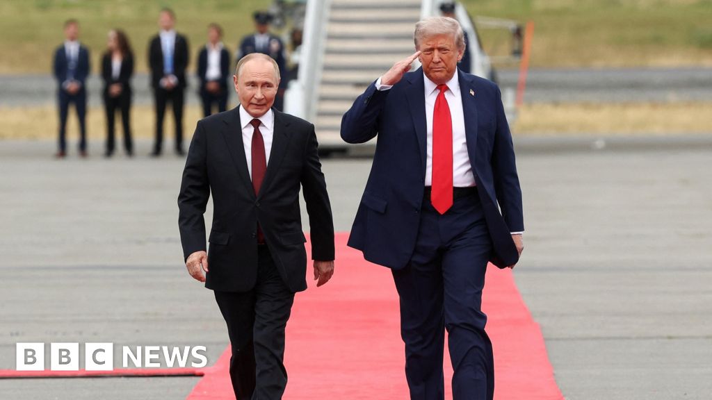 Moment Trump and Putin meet in Alaska for Ukraine talks