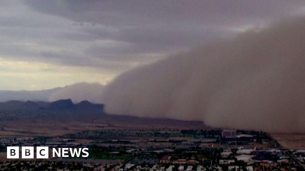 Moment massive dust storm surges through US state of Arizona