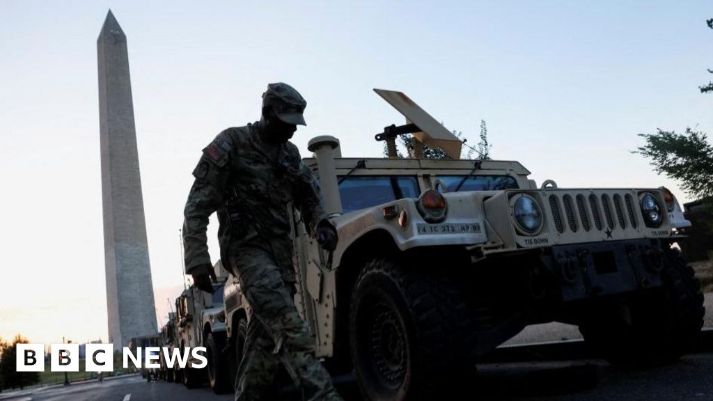 National Guard troops appear in Washington DC as mayor rejects 'authoritarian push'
