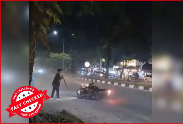 This viral video of the spinning motorcycles is from Indonesia, not Jaipur
