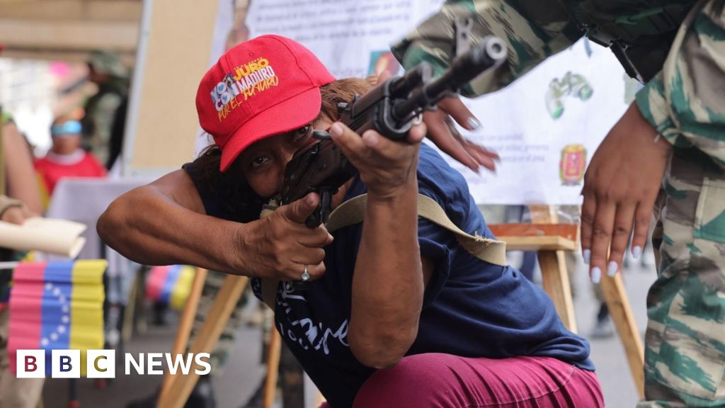 As US-Venezuela tensions rise, Maduro trains civilians for "undeclared war"