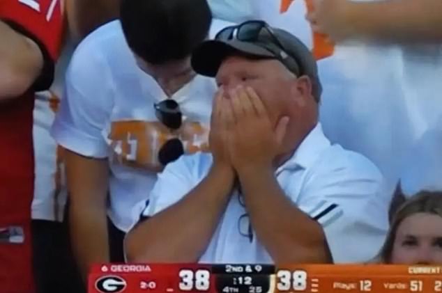 College football fan goes viral for insane reactions on jumbotron: 'I got Coldplayed'