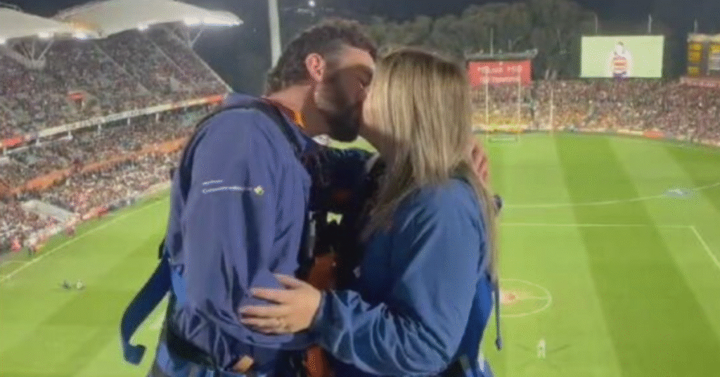 Footy fans' unique marriage proposal goes viral online