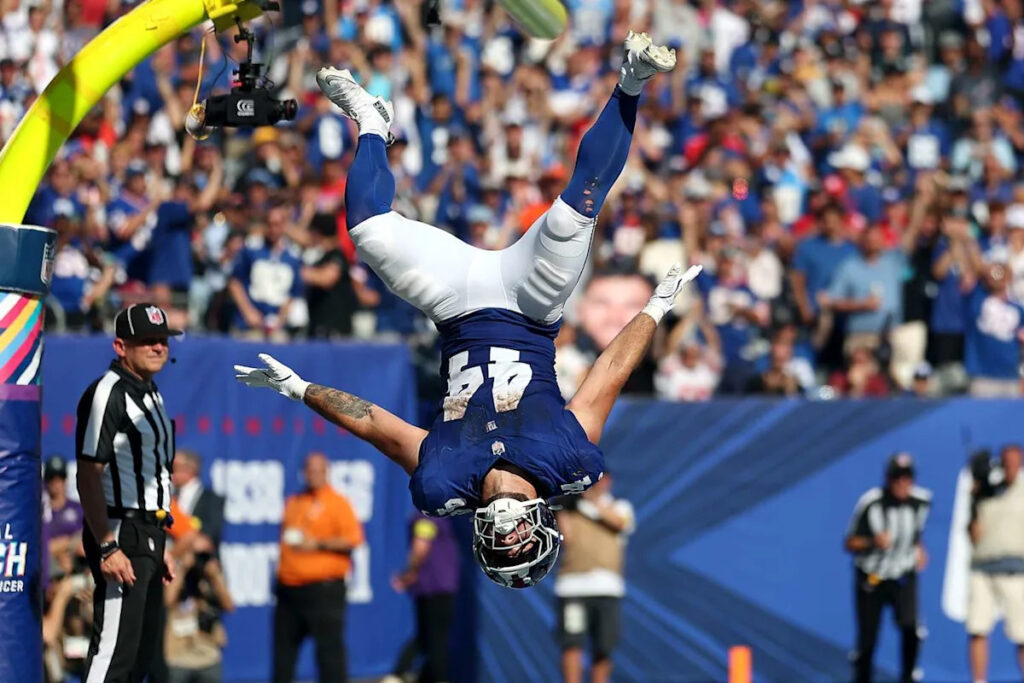Giants' Cam Skattebo Goes Viral for His Backflip Celebrations: 'He Brings That Juice'