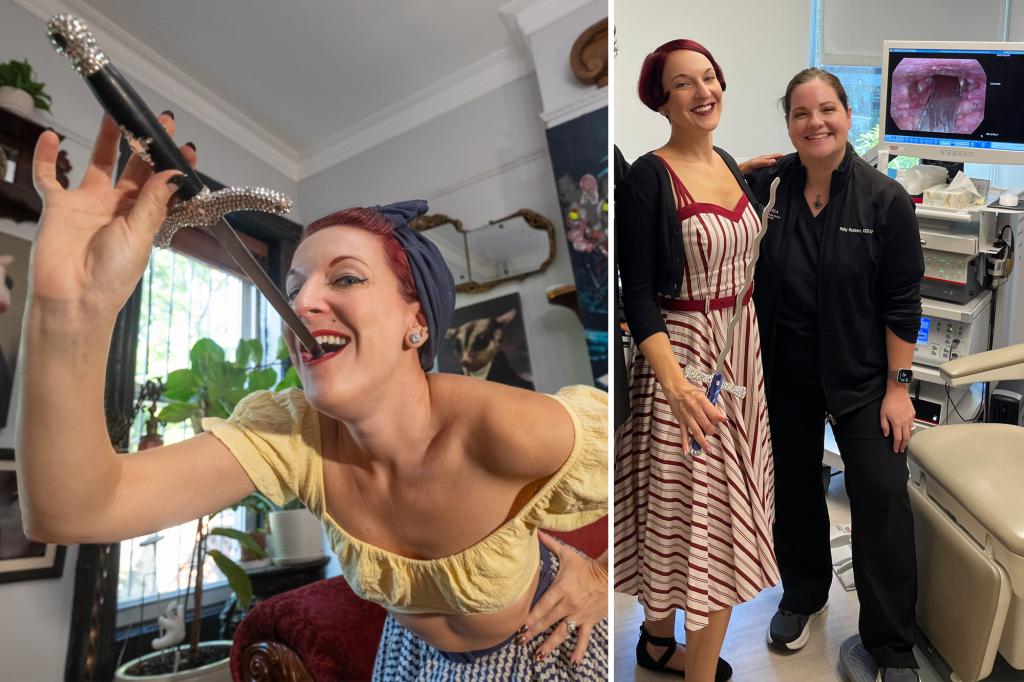 NYC sword swallower goes viral for video of what inside of her throat looks like while performing