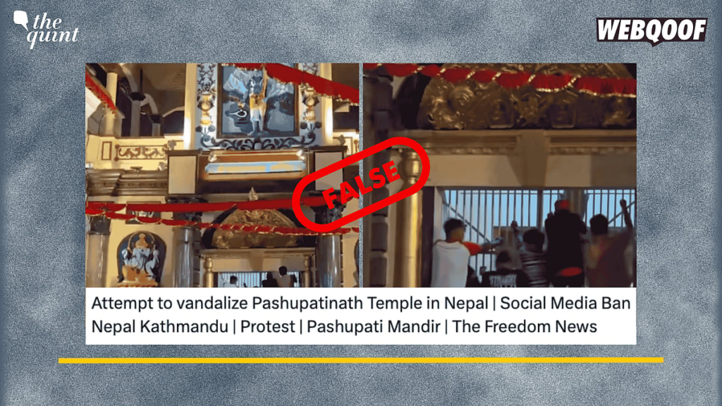 Old Clip from July Viral as Protestors Breaking Temple in Nepal Recently
