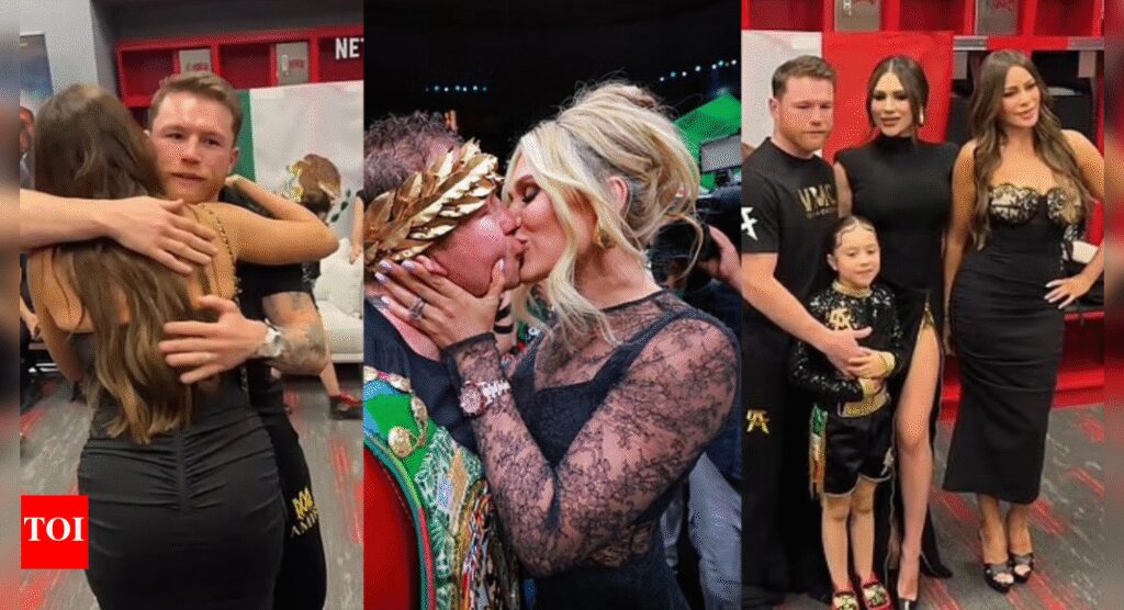 Sofia Vergara’s awkward hug with Canelo Alvarez goes viral as his wife steps in during Las Vegas fight night | International Sports News