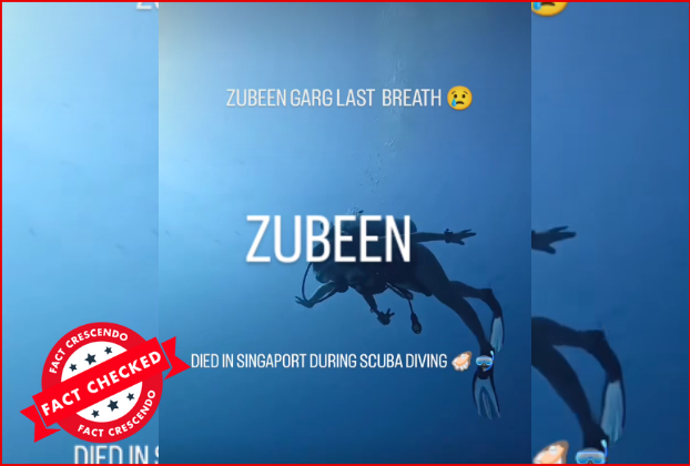 Video Of An Actress Swimming Underwater Going Viral As Singer Zubeen Garg's Last Video Before His Death.