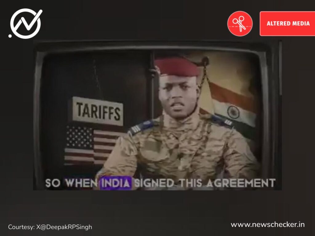 Viral Video Showing Burkina Faso President Announcing Trade Deal With India Is Deepfake