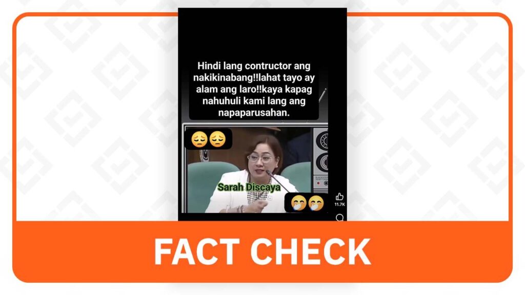 Viral video of Sarah Discaya admitting stolen funds is AI-manipulated