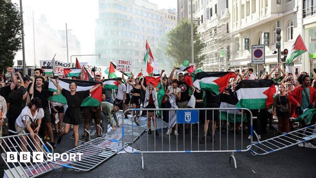Vuelta a Espana: Final stage abandoned because of pro-Palestinian protests in Madrid