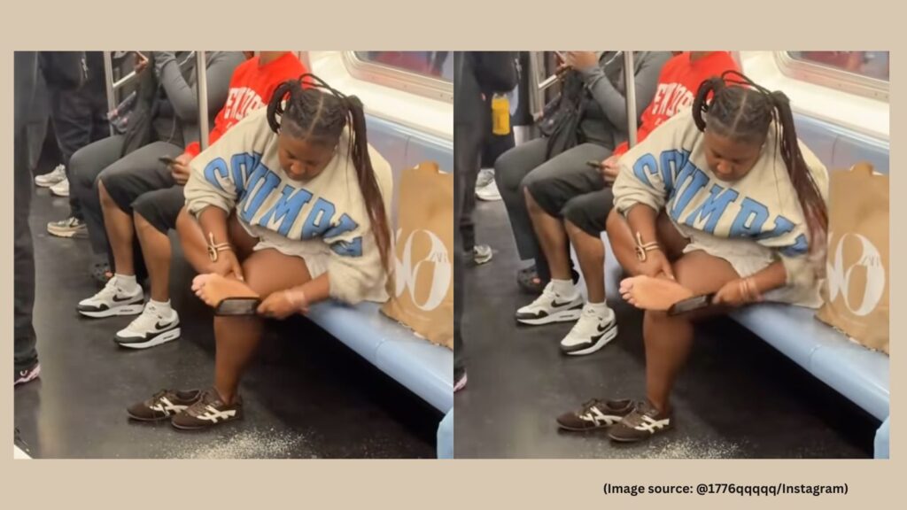 ‘Zero shame’: Woman filmed scrubbing her feet in New York City subway, viral video sparks outrage | Trending News