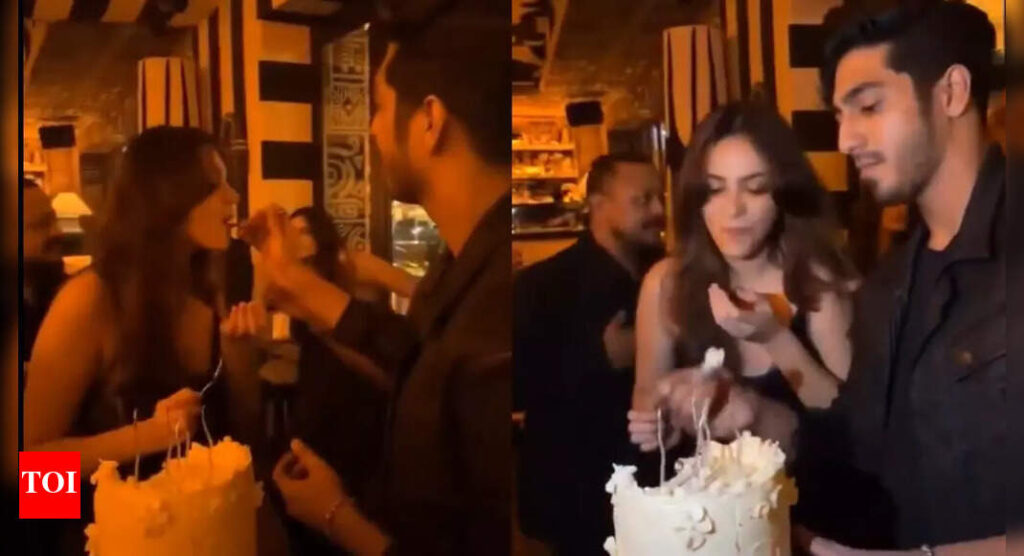 Ahaan Panday feeds cake to Aneet Padda on her birthday as 'Saiyaara' title track plays, VIDEO goes viral - WATCH | Hindi Movie News