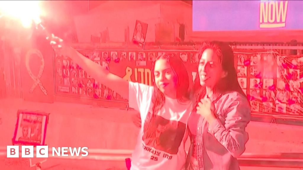 Hostage families celebrate in Tel Aviv after Gaza breakthrough