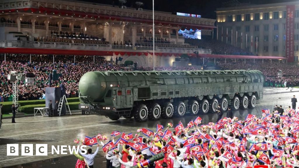 Huge missile takes centre stage at N Korea parade