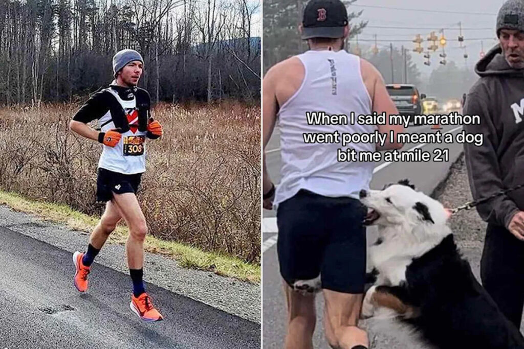 Man Addresses Viral Video of Dog Biting Him at Mile 21 During Marathon (Exclusive)