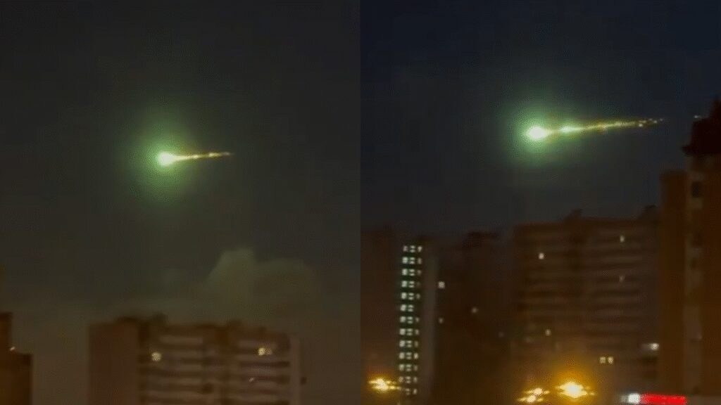 Mysterious Green Fireball Over Moscow’s Night Sky Sparks ‘Alien And UFO’ Speculations- Russia Viral Video | Viral