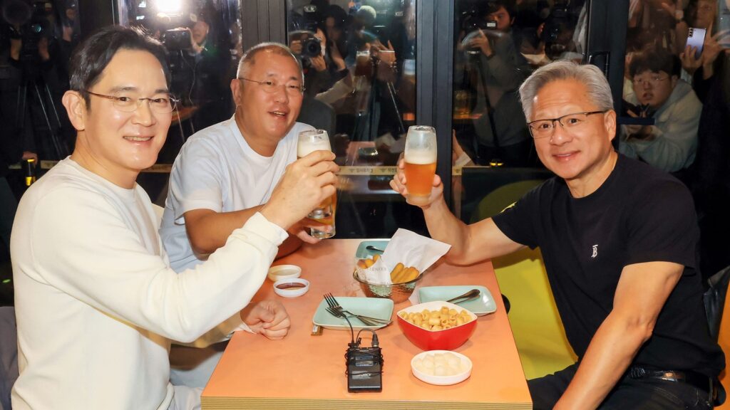 Nvidia CEO Jensen Huang’s ‘love shot’ with Samsung, Hyundai chiefs goes viral