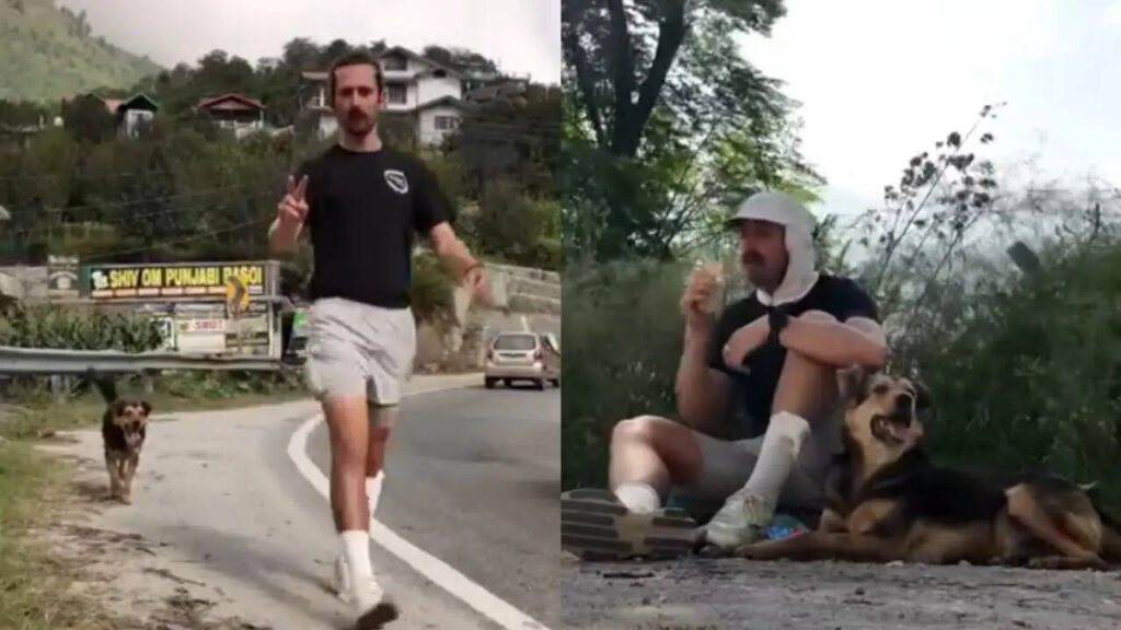 UK Athlete With Brain Tumour On 80-Day Run Across India Meets His 'Protector' Mid-Journey | VIDEO | Viral