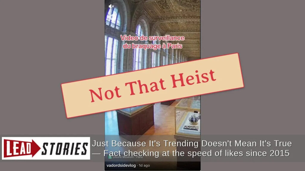 Viral Clip Does NOT Show October 2025 Louvre Break-In