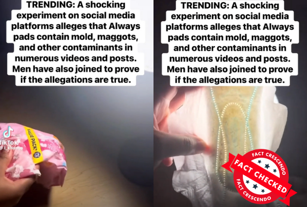 Viral Videos Claiming "Always 3-in-1" Sanitary Pads Contain Mold Are False