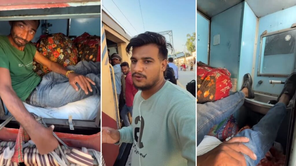 Vlogger films man using train toilet as bedroom amid festive crowd video goes viral