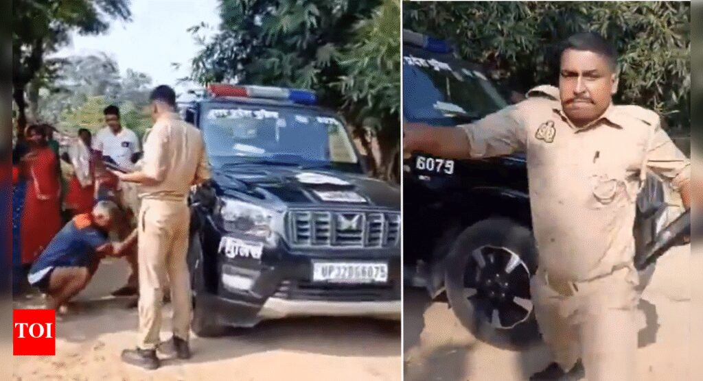Watch: UP cop kicks man on camera; suspended after video goes viral | India News
