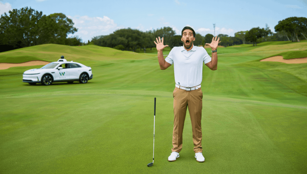 Waymo viral video shows human driver on golf course