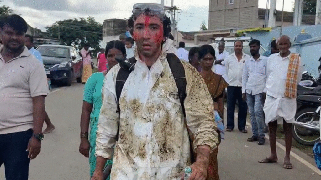 YouTuber Tyler Oliveira slammed for showing Indian village’s viral ‘cow dung-throwing’ fight in bad light