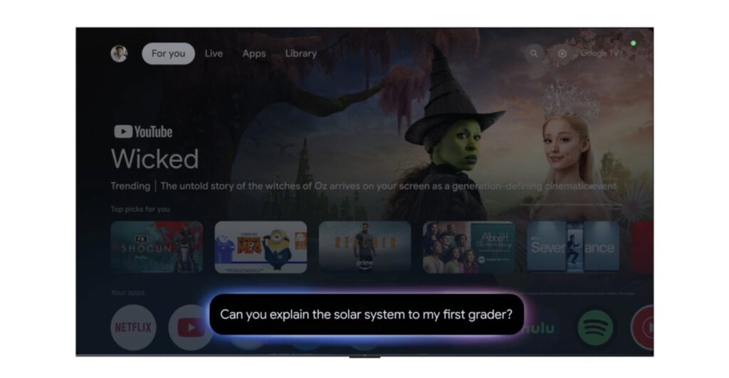Gemini for TV is coming to Google TV Streamer starting today