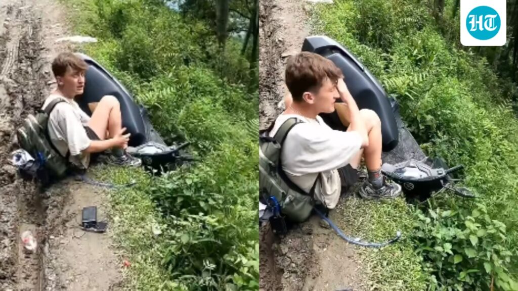 Indian vlogger steps in to rescue foreign tourist stuck on a Nepal hillside, video goes viral