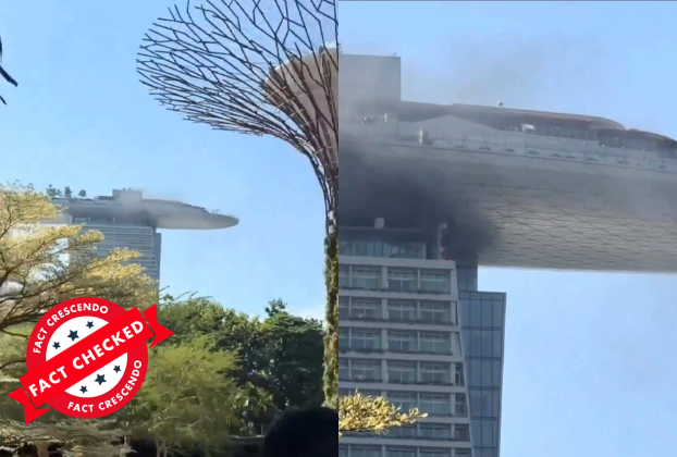 No Massive Fire at Singapore's Marina Gardens on Late November 2025, Viral Video Shows Old October Incident - Fact Crescendo Sri Lanka English