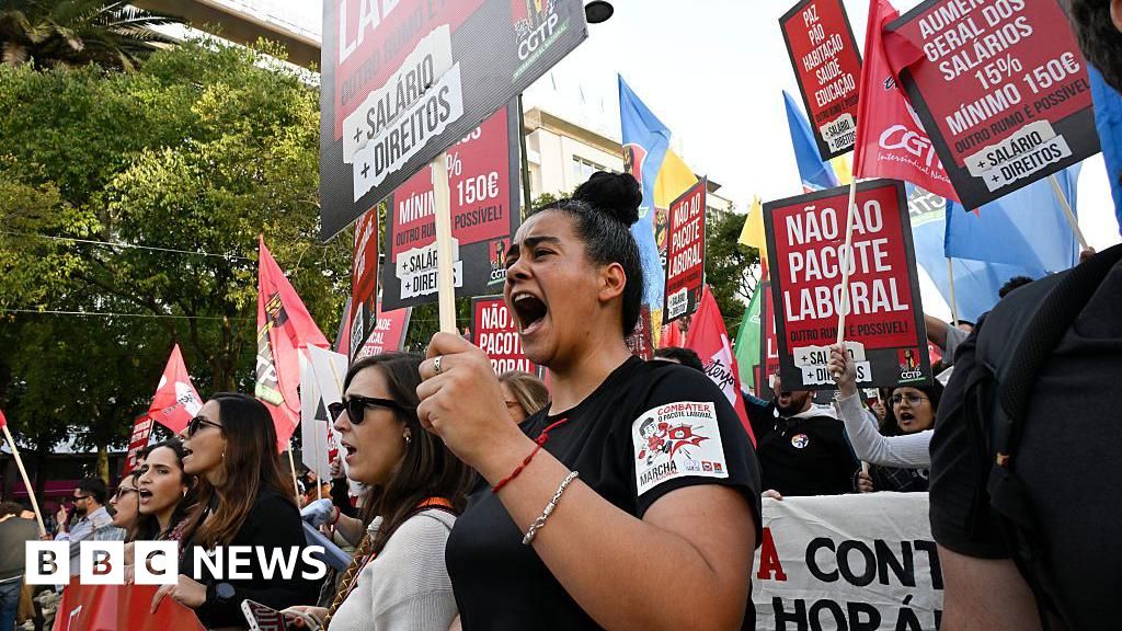 Thousands take to Lisbon streets over Portugal's proposed labour laws