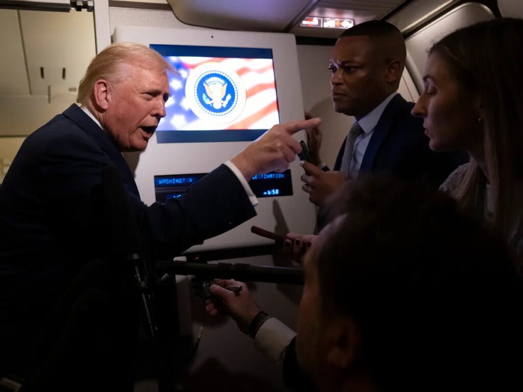 Trump insults woman journalist, calls her 'piggy' as Epstein questions hit nerve. Watch viral video