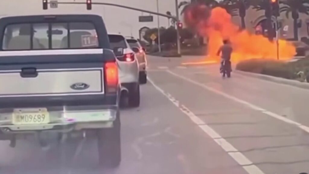 Viral video shows massive fireball explosion from Salinas motorcycle crash – NBC Bay Area