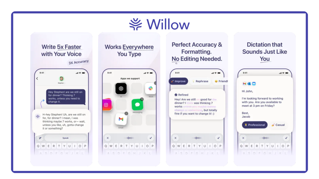 Willow Brings Viral AI Voice Keyboard to the iPhone, Promises 3x Better Dictation