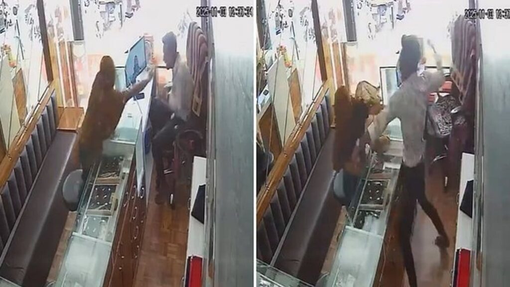 Woman tries to rob jewellery shop with chilli powder, gets 17 slaps in 20 seconds