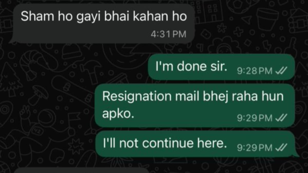 ‘I Am Done, Sir:’ Techie’s Viral Resignation On WhatsApp Has Internet Saying ‘Money Isn’t Everything’ | Viral News