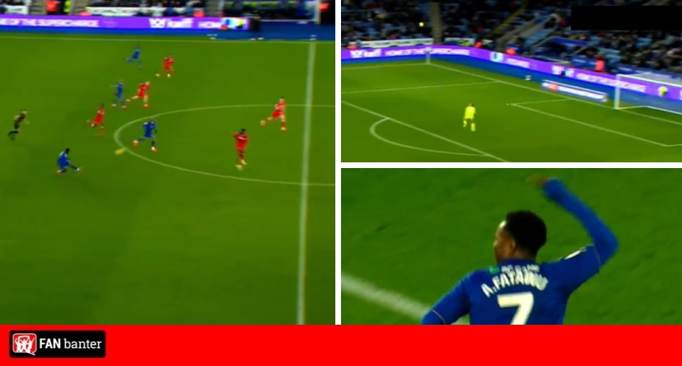 Abdul Fatawu goes viral after scoring from inside his own half for Leicester against Ipswich