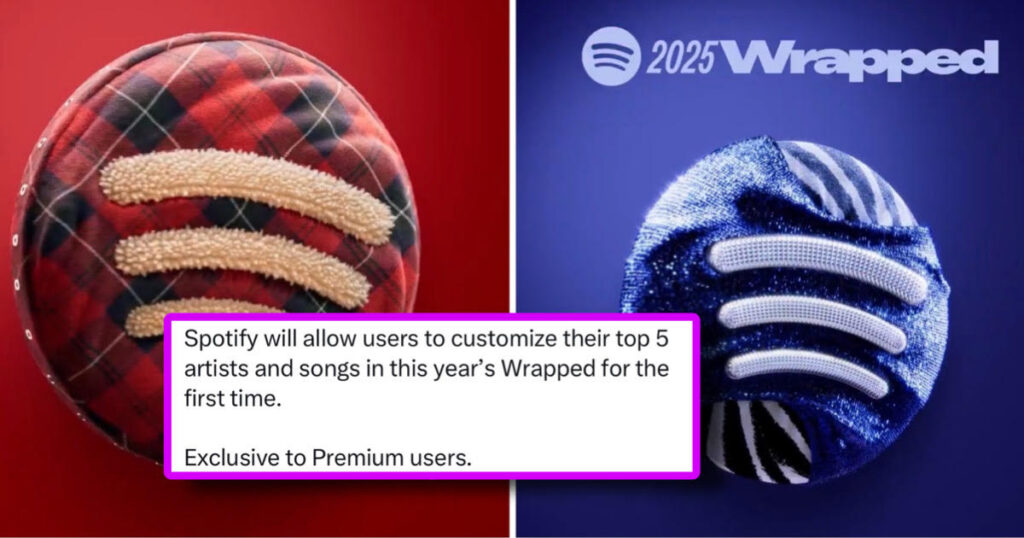 Can you choose artists / songs Spotify Wrapped 2025