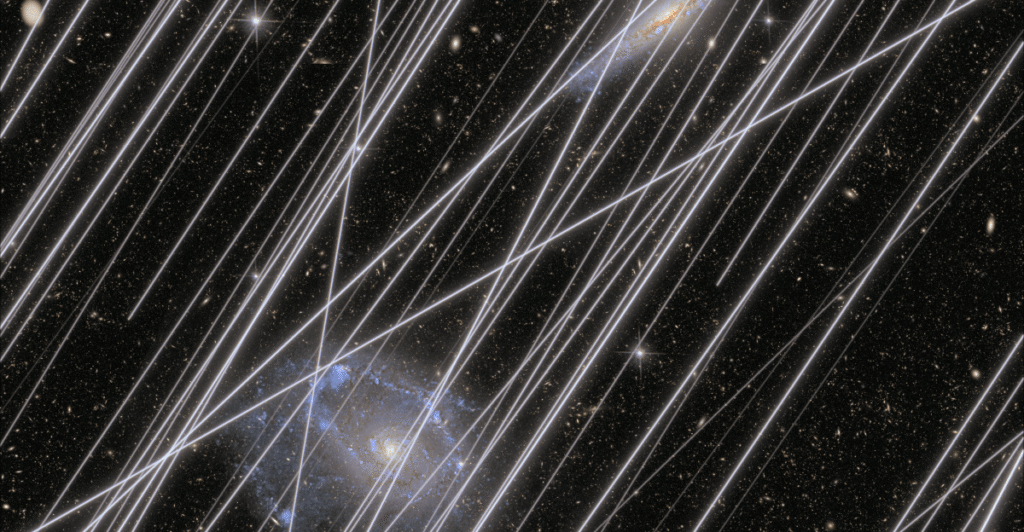 Satellites keep photobombing the Hubble telescope, and it’s getting worse