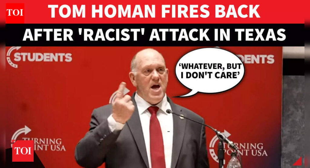 VIRAL MOMENT: Tom Homan's DRAMATIC RETALIATION After Student Calls Him 'RACIST, TRAITOR' In Texas - The Times of India