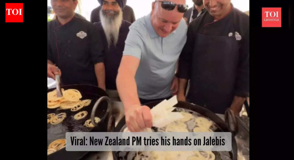 Viral: 'Coolest PM ever’ buzz erupts on social media as New Zealand’s PM makes jalebis live at Sikh Games |