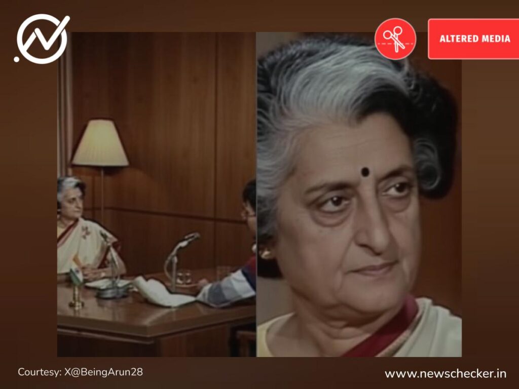 Viral Video Showing Indira Gandhi Remaining Silent On Question About Emergency Is AI-Generated