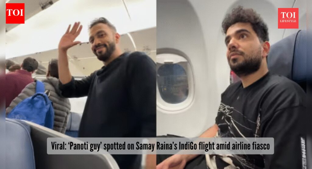 Viral: ‘Panoti guy’ spotted on Samay Raina’s IndiGo flight amid airline fiasco; social media turns into a meme ground |